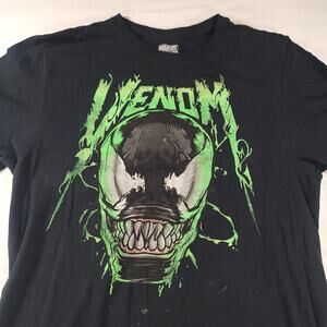 Marvel Venom Short Sleeve Crew Neck Graphic Shirt Womens Size Small S Black